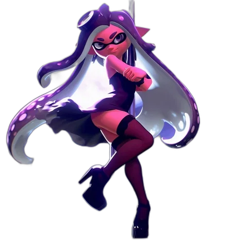 dress, weapon, staff, hair transparent PNG cut-out