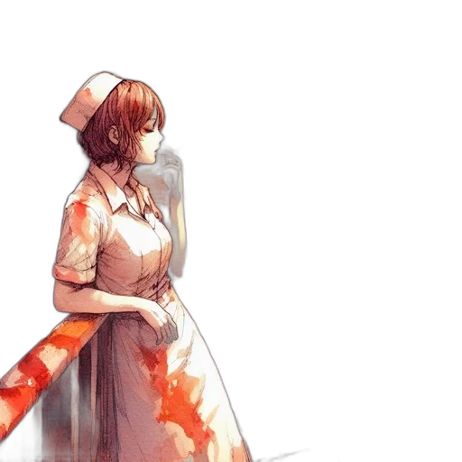 dress, umbrella, sword, staff transparent PNG cut-out