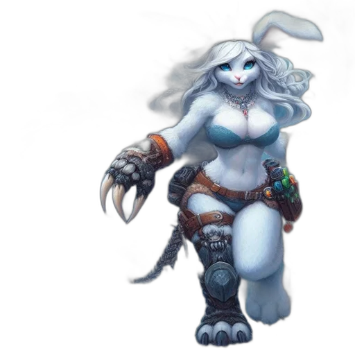 fantasy art, concept art, pixel art, anthropomorphic transparent PNG cut-out