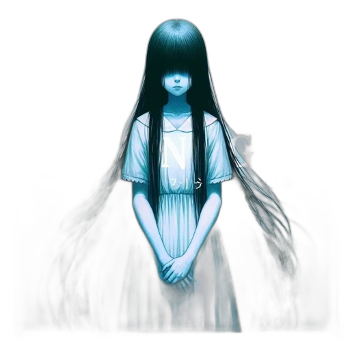 dress, creature, hair, face transparent PNG cut-out