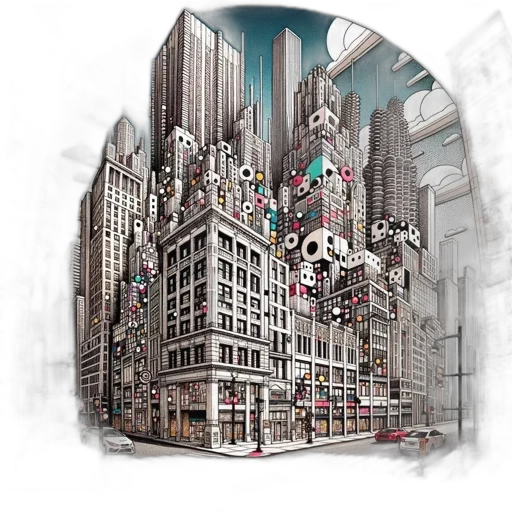 building, concept art, 3d render, photorealistic transparent PNG cut-out