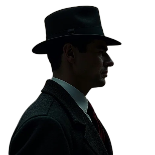 hat, staff, face, jacket transparent PNG cut-out