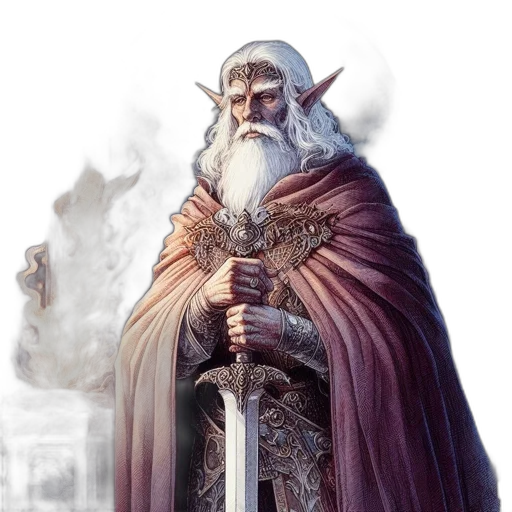 sword, staff, dragon, fantasy art transparent PNG cut-out