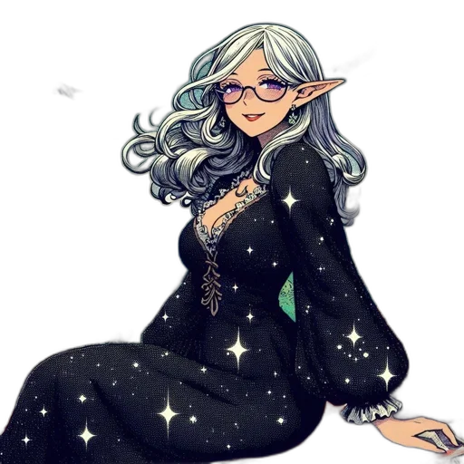 dress, staff, fantasy art, concept art transparent PNG cut-out