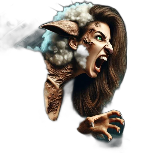 mask, face, hair, concept art transparent PNG cut-out
