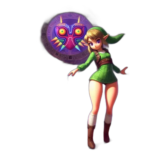 staff, weapon, dress, mask transparent PNG cut-out