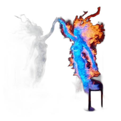 dragon, staff, creature, dress transparent PNG cut-out