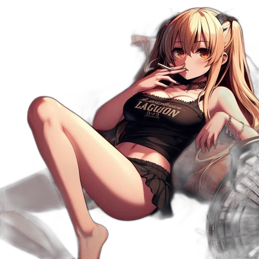 dress, weapon, anime, pixel art transparent PNG cut-out
