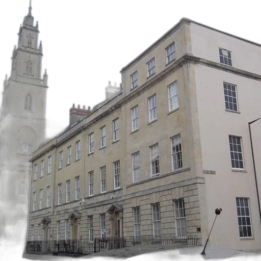building, city street, historic, clock transparent PNG cut-out