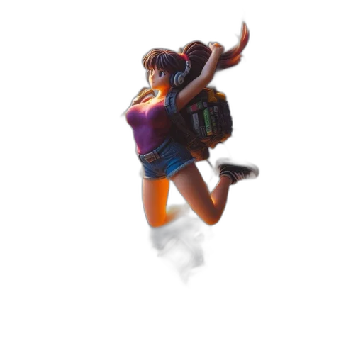 jacket, staff, robot, weapon transparent PNG cut-out