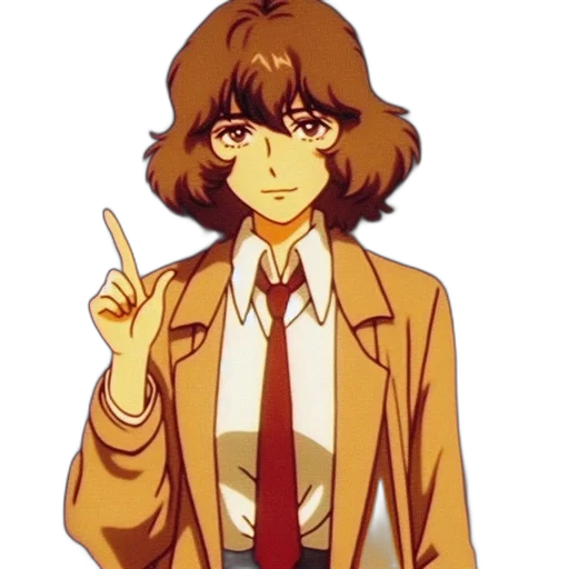 jacket, staff, face, anime transparent PNG cut-out