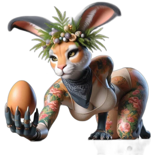 animal, concept art, 3d render, fantasy art transparent PNG cut-out