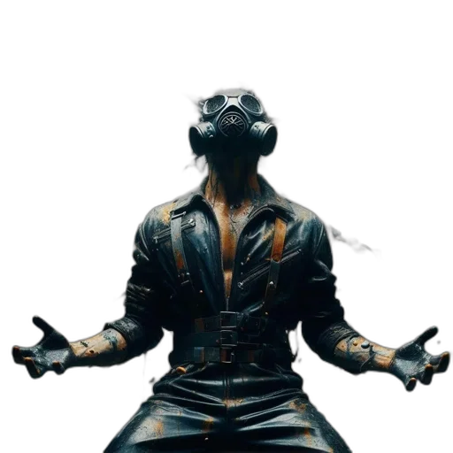 mask, jacket, face, concept art transparent PNG cut-out