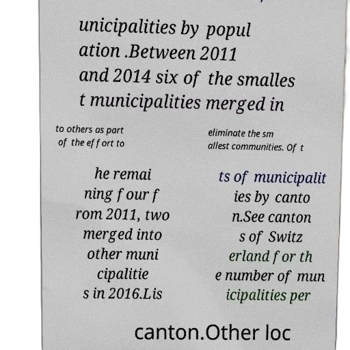 list, municipalities, population, showing transparent PNG cut-out