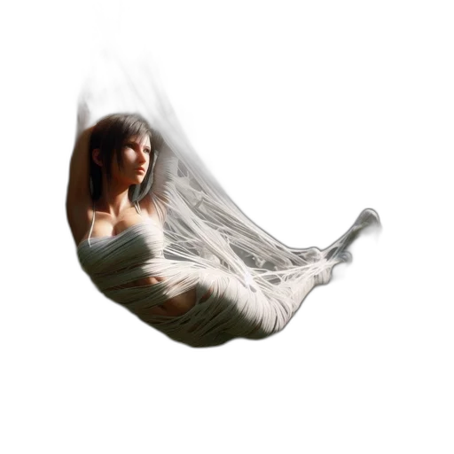 dress, hair, creature, photorealistic transparent PNG cut-out