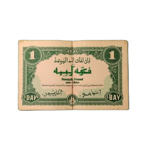 vintage, currency, note, arabic transparent PNG cut-out