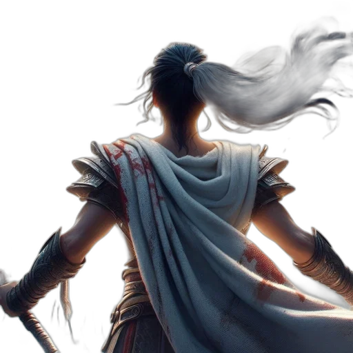sword, dragon, dress, fantasy art transparent PNG cut-out