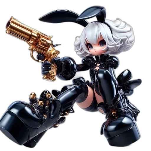 weapon, robot, concept art, pixel art transparent PNG cut-out