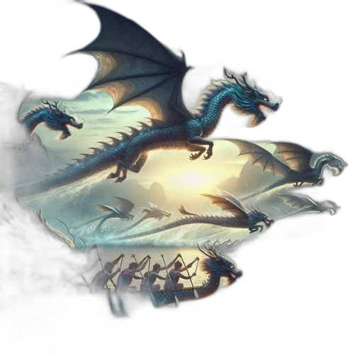 dragon, sword, fantasy art, concept art transparent PNG cut-out