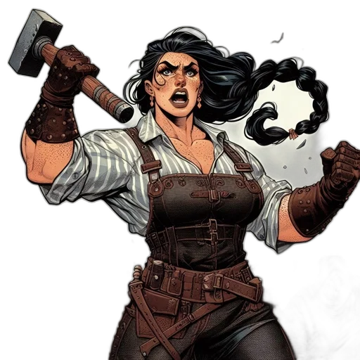 comic book art, concept art, fantasy art, cartoon transparent PNG cut-out