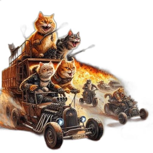 car, concept art, fantasy art, comic book art transparent PNG cut-out