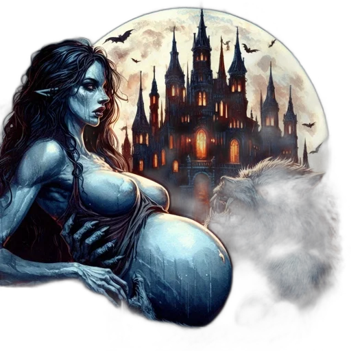 fantasy art, comic book art, concept art, pixel art transparent PNG cut-out