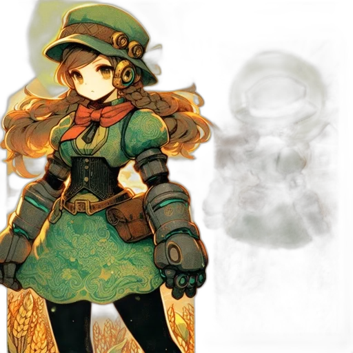 staff, mask, hat, dress transparent PNG cut-out