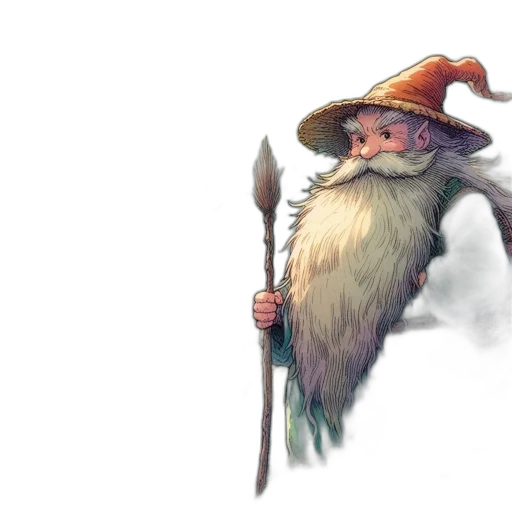 staff, hat, dragon, creature transparent PNG cut-out