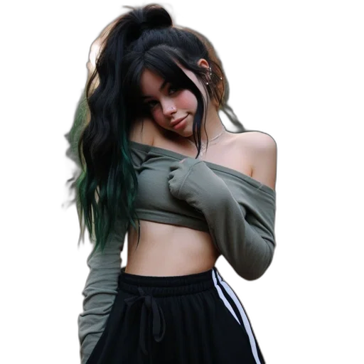 jacket, hair, dress, creature transparent PNG cut-out