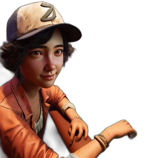 hat, staff, face, jacket transparent PNG cut-out