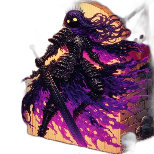dragon, creature, jacket, weapon transparent PNG cut-out