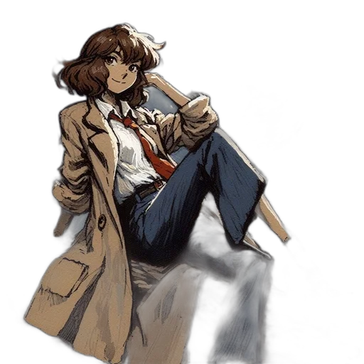 jacket, staff, concept art, watercolor transparent PNG cut-out