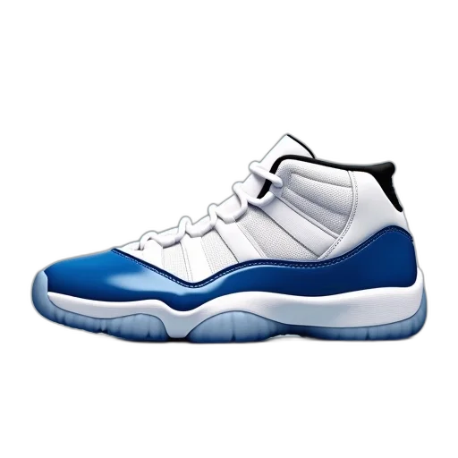shoes, 3d render, blue, jordans transparent PNG cut-out