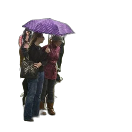 umbrella, jacket, staff, hat transparent PNG cut-out