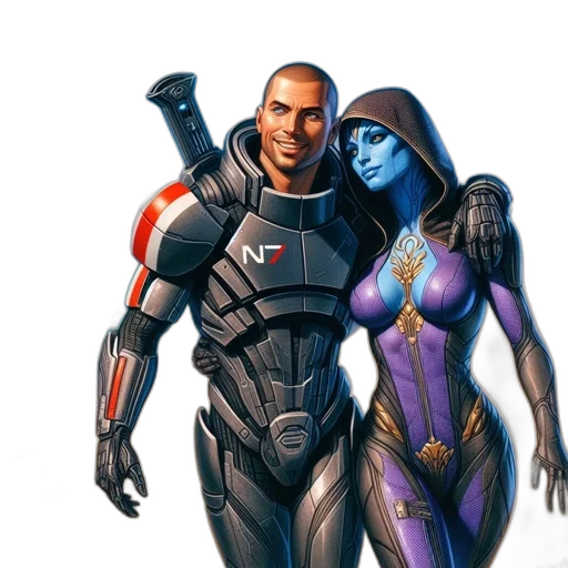 concept art, comic book art, outer space, blue transparent PNG cut-out