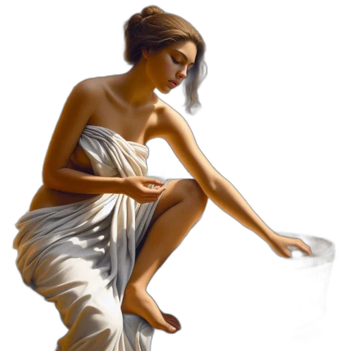 dress, jewelry, photorealistic, oil painting transparent PNG cut-out