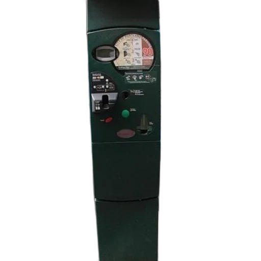 staff, green, parking, meter transparent PNG cut-out