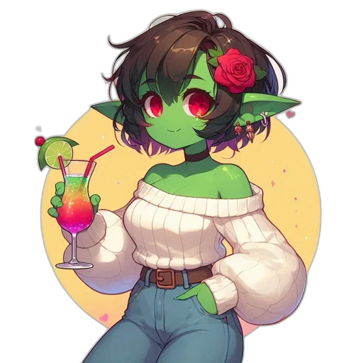 flower, staff, pixel art, fantasy art transparent PNG cut-out