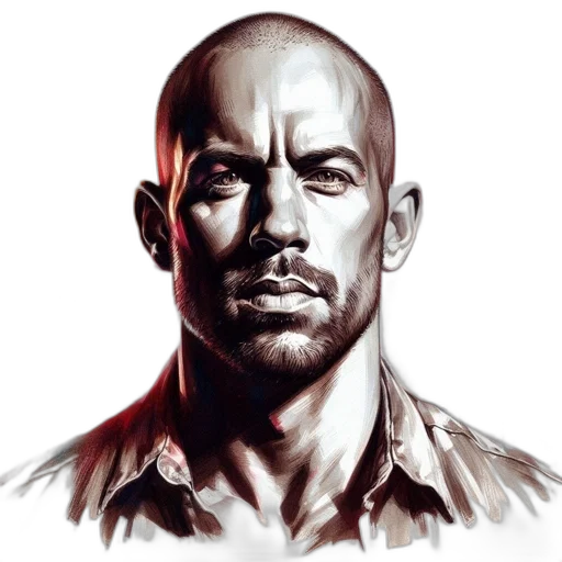 face, photorealistic, comic book art, concept art transparent PNG cut-out