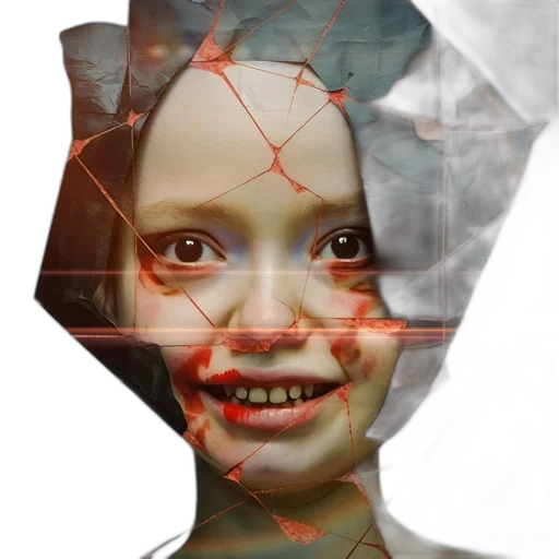 face, mask, robot, creature transparent PNG cut-out