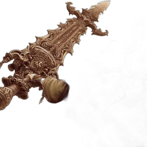 jewelry, sword, staff, dragon transparent PNG cut-out