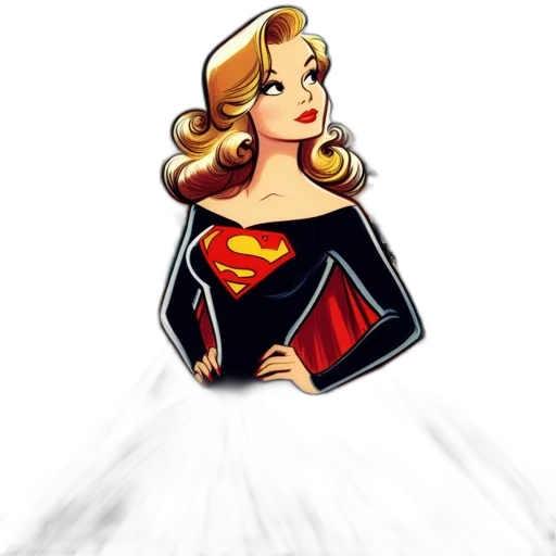dress, comic book art, cartoon, pixel art transparent PNG cut-out