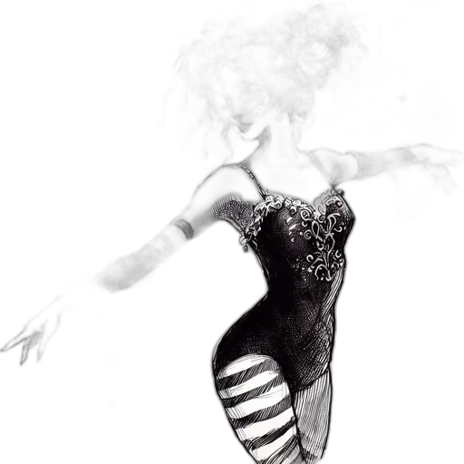 dress, concept art, comic book art, fantasy art transparent PNG cut-out