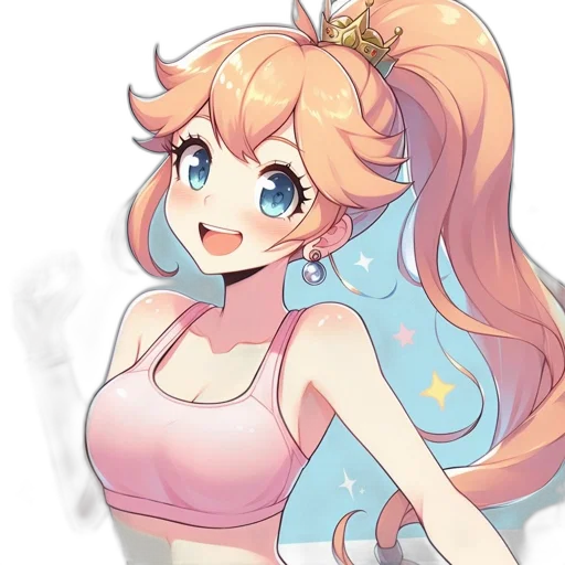 crown, dress, staff, anime transparent PNG cut-out
