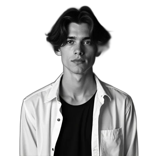 jacket, face, hair, staff transparent PNG cut-out
