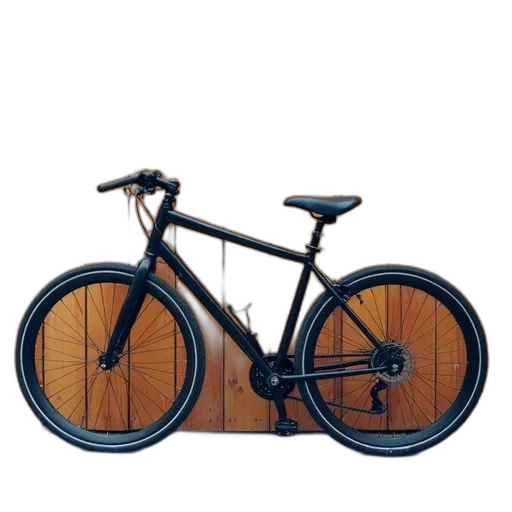 3d render, photorealistic, bicycle, black transparent PNG cut-out