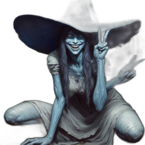 creature, mask, hat, staff transparent PNG cut-out