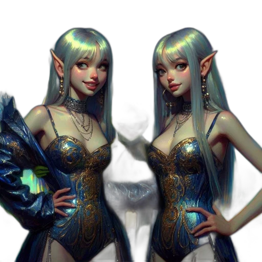 dress, fantasy art, concept art, 3d render transparent PNG cut-out