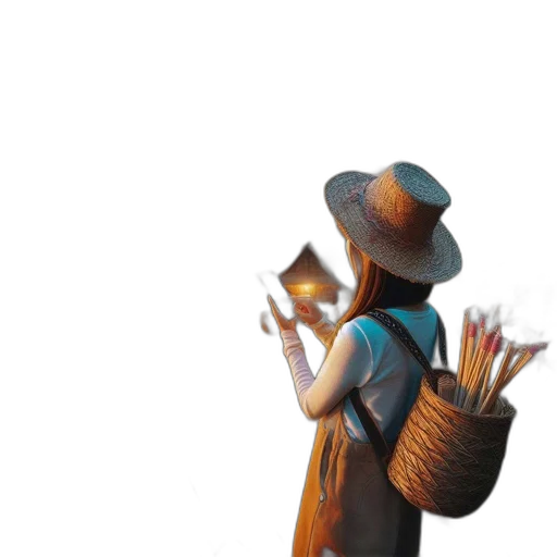 hat, staff, robot, mask transparent PNG cut-out