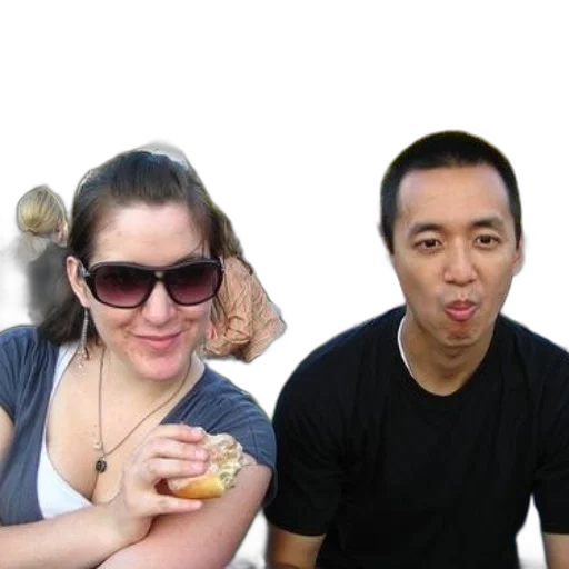 staff, woman, sunglasses, man transparent PNG cut-out